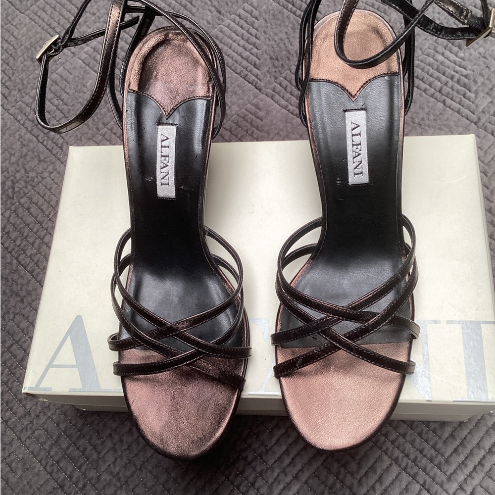 Alfani women’s strappy heels, 3.5”, size 9.5